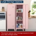 thumbnail image 6 of Locker Storage Cabinet for Employees Kids Locking Metal Office Storage Cabinet for School Gym Pantry Kitchen (Pink), 6 of 9