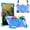 Rainbow-Blue, variant on For Moto Pad 2026 11inch Tablet Tough Hybrid Rotating 360 Degree Kickstand - Rose Gold