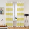 thumbnail image 2 of Kitchen Curtains 84 Inch Length 2 Panels, Yellow Striped Grommets Window Treatment Curtain, Farmhouse Vintage Stripes Thermal Curtains Drapes for Living Room/Bathroom, 2 of 9