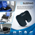 thumbnail image 6 of Sleepavo Gel Seat Cushion - Washable Cover Seat Cushions for Office Chairs for Sciatica Coccyx Pain Relief - Car Seat Cushion - Tailbone Pain Relief Cushion (Black), 6 of 6