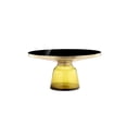 thumbnail image 2 of Benjara Len 30 Inch Coffee Table, Yellow Blown Glass Bell Base, Funnel Gold Steel, 2 of 5