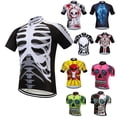thumbnail image 2 of Camiseta de ciclismo con calavera blanca Moxilyn, ropa de ciclismo de manga corta para verano, transpirable y de secado rápido, ropa de ciclismo de montaña, 2 of 5