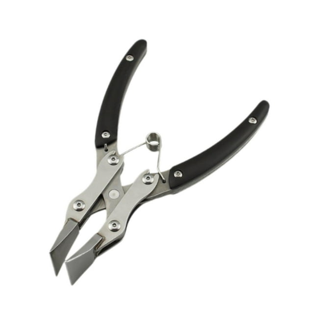 Alicates de prensa de cuero Alicates planos Alicates de abrazadera de borde para artesanía de cuero Acero inoxidable Mandíbula máxima 11 mm