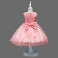 thumbnail image 3 of SonxaHe Toddler Girl Dress Elegant Floral Embroidery Sleeveless Tulle Dress Kids Wedding Birthday Pageant Evening Gown Pink,Szie 2-3 Y, 3 of 7