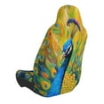 thumbnail image 2 of Wukai Peacocks Full Set Car Seat Covers with Soft Padding Universal Auto Front Seats Protector and Cushion Mat, 2 of 5