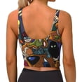 thumbnail image 3 of Lsque Scooby-Doo Printed Women'S Sports Bra, Compression, Moisture Wicking, High-Impact Sports Bra For Women,Supportive sports bra-Medium, 3 of 9
