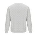 thumbnail image 6 of PNTUTB Men's Casual Solid Color Checkered Crew Neck Long Sleeve Comfortable Fashion Versatile Pullover Loose Tops, 6 of 6