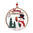 thumbnail image 2 of Christmas Day Santa Claus Hanging Sign，Snowman Front Door Welcome Sign Wall Sign,For Indoor Decor Home Decorative Signs Christmas Day Party Decoration, 2 of 7