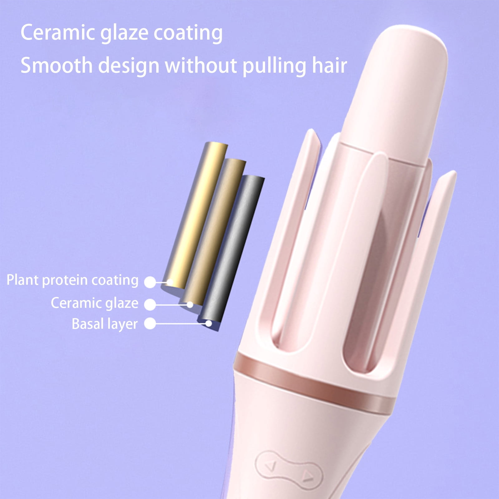 Curling Iron Automatic Curling Irons Barrel For All Hair Types Easy-to-use Curling Wand Long-lasting Salon-quality Curls And Waves