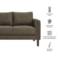 thumbnail image 2 of Causeuse en Tissu Bouclé Hawken, Espresso Antique, 2 of 9