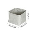 thumbnail image 3 of Foldable Cloth Storage Basket, 5.5 x 5.5 x 4.7 in Organizer Bin for Wardrobe, Shelf, Bedroom, and Living Room, Gray Small, 3 of 6