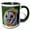 Black/White, variant on 3drose, Barn Owl a Realistic Portrait Painting of a Wild Barn Owl, 11oz Magic Transforming Mug