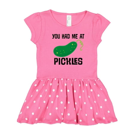 

Inktastic You Had Me at Pickles Gift Toddler Girl Dress