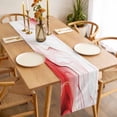thumbnail image 3 of Marble Red Table Runner - 108 Inch Long, Kitchen Dining Table Runner Dresser Scarves, Gold White Modern Gradient Ocean Wavy Ripple Farmhouse Decor for Coffee Tables Wedding Party Banquet, 3 of 8