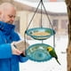 thumbnail image 5 of Comedero para Pájaros de Exterior | Comedero Colgante para Balcón para Aves Silvestres | Fácil de Limpiar y Llenar | Diseño de Plástico Duradero | Incluye Bañera de Agua para Que Las Aves Se Bañen, 5 of 6