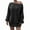 Black, variant on Women'S Off Shoulder Lantern Long Sleeve Sweater Dress Fall Loose Ribbed Knit Solid Mini Jumper Pullover Dresses White S