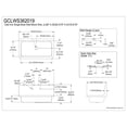 thumbnail image 5 of Gourmetier GCLWS362019 Towne 36-Inch Cast Iron Wall Mount Utility Sink, 2-Hole, White, 5 of 11