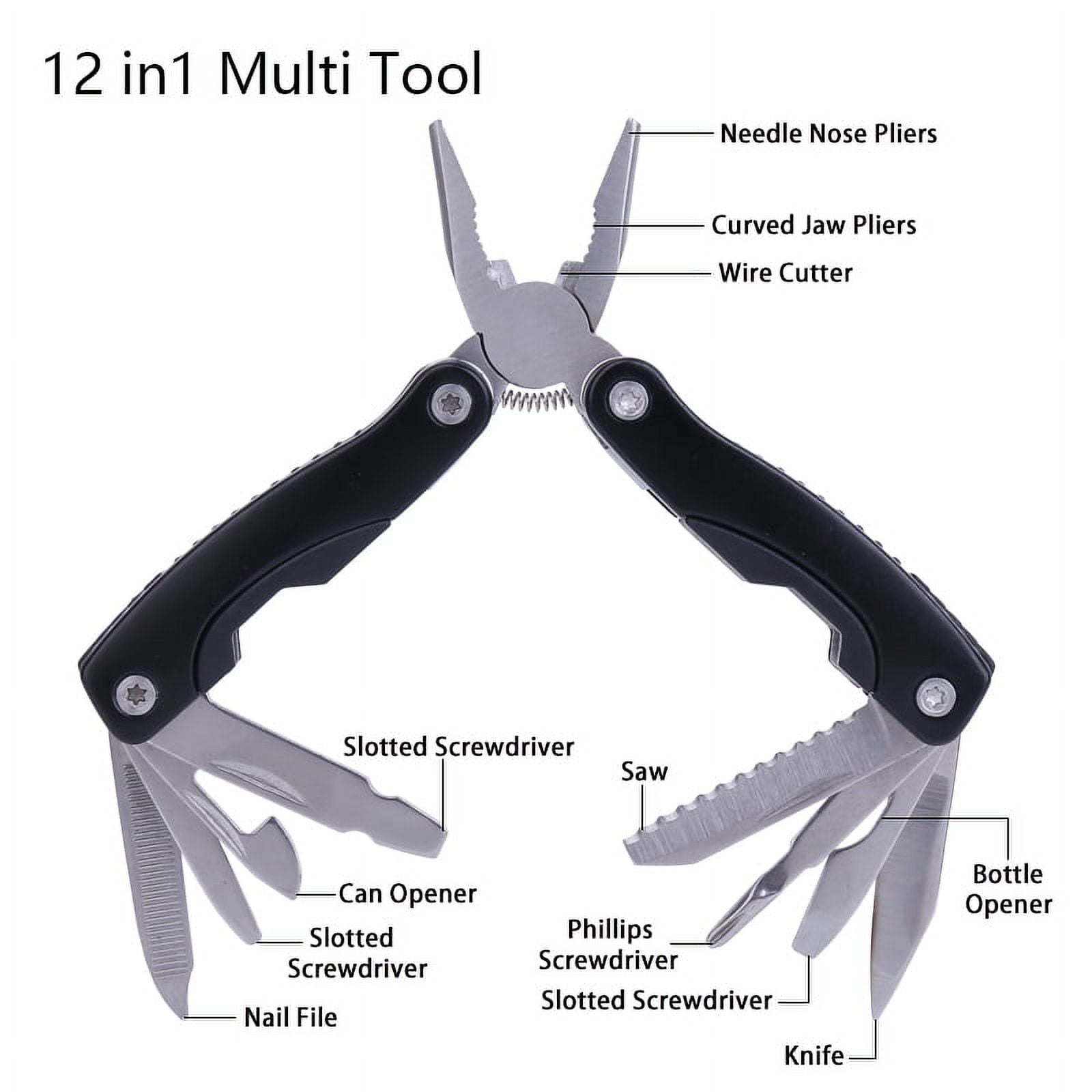 Multifunction Pliers Camping Tool Portable Pocket Multifunctional Tool Multitool Pliers Hunting Knife for Outdoor Hand Tool (Orange)