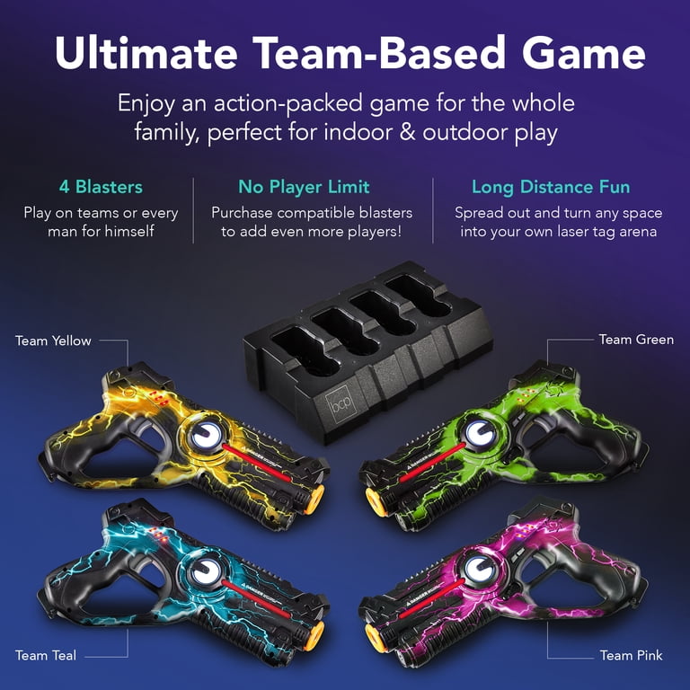 Best Choice Products Rechargeable Laser Tag Blaster Set, 4 Colors