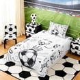 thumbnail image 3 of Erosebridal Sketch Soccer Twin Sheet Sets, Sport Bedding for Boys and Girls, 3-Piece, 1 Flat Sheet, 1 Fitted Sheet and 1 Pillowcase, 3 of 6
