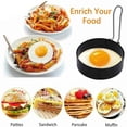thumbnail image 1 of TopLLC 4pcs Circular Ring Stainless Steel Omelet Circular Omelet Container Iron Spray Non Stick Omelet With Handle Omelet, 1 of 9