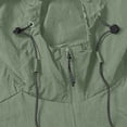 thumbnail image 5 of Men's Rain Jacket Waterproof Lightweight Packable Rain Shell Raincoat with Hood and Zipper Pocket for Golf Hiking Travel Size 4XL Army Green, 5 of 8