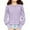 Purple-women summer top, variant on Yourumao Girls Ribbed Knit Tops for 5-14 Years Cute Puffed Long Sleeve Shirts Stretch Long Sleeve Blouses Solid Spring Tees