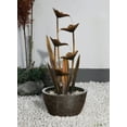 thumbnail image 4 of Tiered Leaves Stainless Metal Fountain Outdoor 35" H, 4 of 4