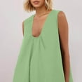 thumbnail image 5 of Womens Summer Dress with Pockets Plus Size Sleeveless Crew Neck Sundresses Summer A-Line Vacation Maxi Dresses for Women Beach Fashion Green L, 5 of 9