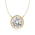 thumbnail image 1 of Angara Collier Diamant Naturel - Collier Solitaire Diamant Rond avec Lunette en Or Jaune 14K pour Femmes, 1 of 10