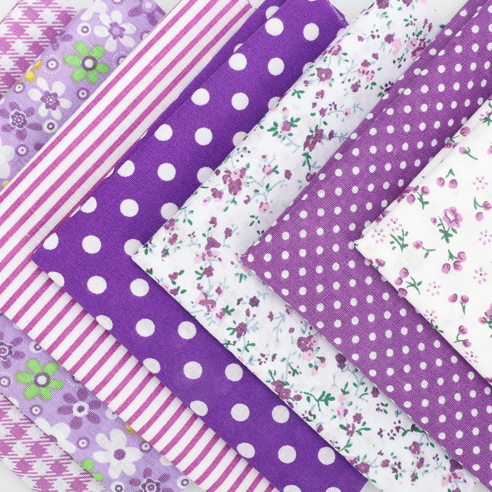 7pcs Pre-cut Floral Cotton Fabric Squares, EEEkit 20 x 20'' DIY Sewing Fabric Bundles for Quilting, Sewing, Patchwork & DIY Crafts