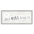 thumbnail image 3 of Stupell Industries Roll With It Phrase Charming Country Toilet Paper, 30 x 13, Design by Natalie Carpentieri, 3 of 5