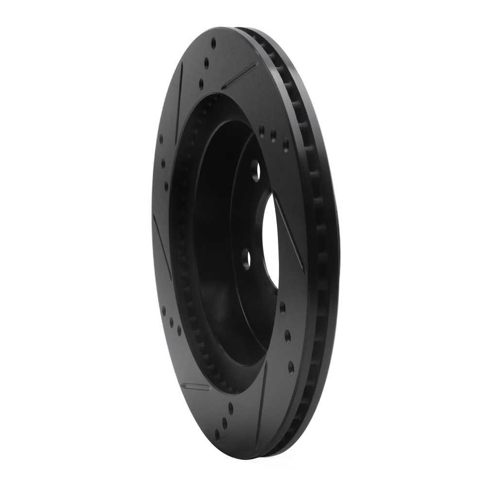 Dynamic Friction Company 633-47025R DFC Brake Rotor - Drilled And Slotted - Black