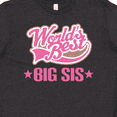 thumbnail image 4 of Inktastic Sister Worlds Best Big Sis Youth T-Shirt, 4 of 5