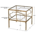 thumbnail image 3 of Uttermost Genell Contemporary Metal and Glass Cube Table in Gold/Clear, 3 of 3