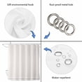 thumbnail image 5 of Farmhouse Beige White Striped Waterproof Fabric Shower Curtain,Modern Stripes Waterproof Fabric Shower Curtain for Bathroom Curtains Bathtubs Hotel Shower Curtains with 12 Hooks Standard 60x72, 5 of 8