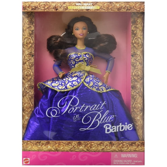 Barbie Portrait In Blue Wal-Mart Special Edition African American Doll 1997