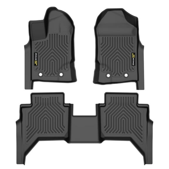 3D Molded TPE Floor Mats Liners Fit For 19-24 Ford Ranger Crew Cab All Weather