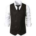 thumbnail image 3 of Pejock Mens Suit Vest Business Formal Dress Slim Fit Casual Waistcoat Vest for Suit or Tuxedo, 3 of 4