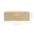 thumbnail image 4 of Basket Storage Woven Seagrass Wicker Rattan Baskets Bin Serving Organizer Closet Box Tray Willow Cabinet Straw Cube, 4 of 7