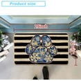 thumbnail image 2 of Winter Doormat Dog Paws Welcome Blue Snowflake Decorative Christmas Door Mat Non Slip Rubber Backing Front Rug Indoor Outdoor Entrance Kitchen Floor Decoration 17 x 29 Inch, 2 of 3