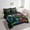 Black Green Orange, variant on Game Bedding Sets Twin,Breathable 7-Piece