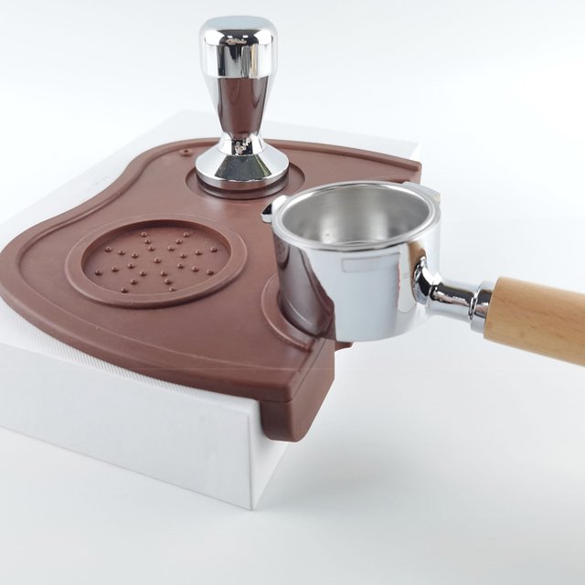 maskred Silicone Coffee Tamper Mat Essential Tool For Coffee Enthusiasts Non-Slip Silicone Tamping Mat coffee double head L 5Set