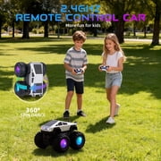 Redsmile Remote Control Car,2.4GHz Amphibious RC Cars,1:18 Waterproof Cyber Truck with LED Lights,360° Rotatable Monster Truck Toys