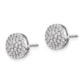 thumbnail image 3 of Auriga 14k White Gold Diamond Round Cluster Stud Earrings for Women (L- 0.36 inch, W- 0.36 inch), 3 of 5
