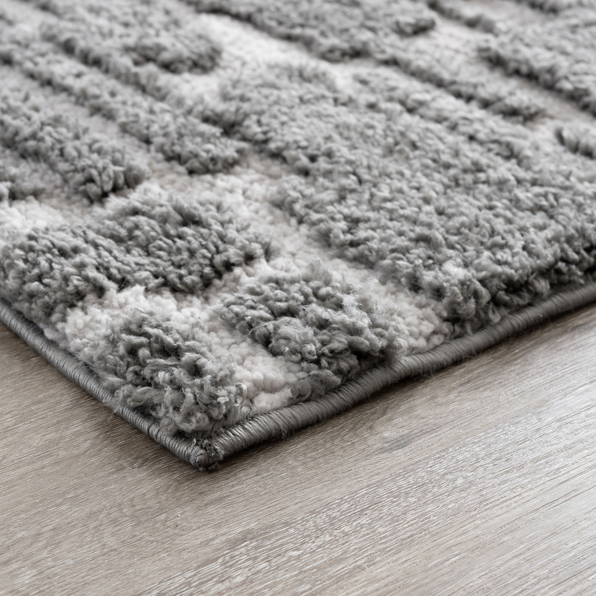 Bliss Rugs Artisan Shag Contemporary 8' x 10' Gray and Ivory Indoor Area Rug