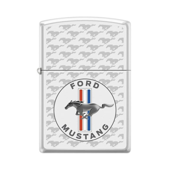 Zippo Lighter - Personalized Customize Message Engrave on Backside for Ford Design Zippo Lighter (Ford Mustang Circle Patterns Z5553)