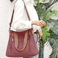 thumbnail image 5 of Sunshinejing Women's Canvas Tote Bag Work Shoulder Crossbody Bags Vintage Multi-pocket Handbags, 5 of 14