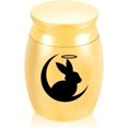 thumbnail image 1 of SURJDE Cremation urns for Dogs Cute Rabbit and Moon Cremation Keepsake Urns for Human Ashes of Pet Mini Small Funeral Casket Titanium Steel Angel Memorial J, 1 of 1