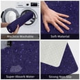 thumbnail image 3 of Sikiie Glittering Purple Starfield Print Flannel Anti-slip Floor Mat 16x24in, Thickened Dustproof Entrance Door Mat Floor Mat for Kitchen, Bathroom, Laundry Room, 3 of 7